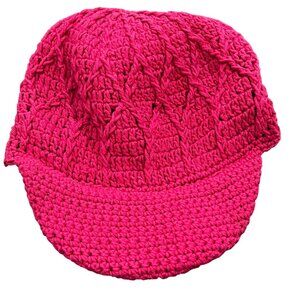Pink Marmot Knit Cap With Fleece Lining & Brim